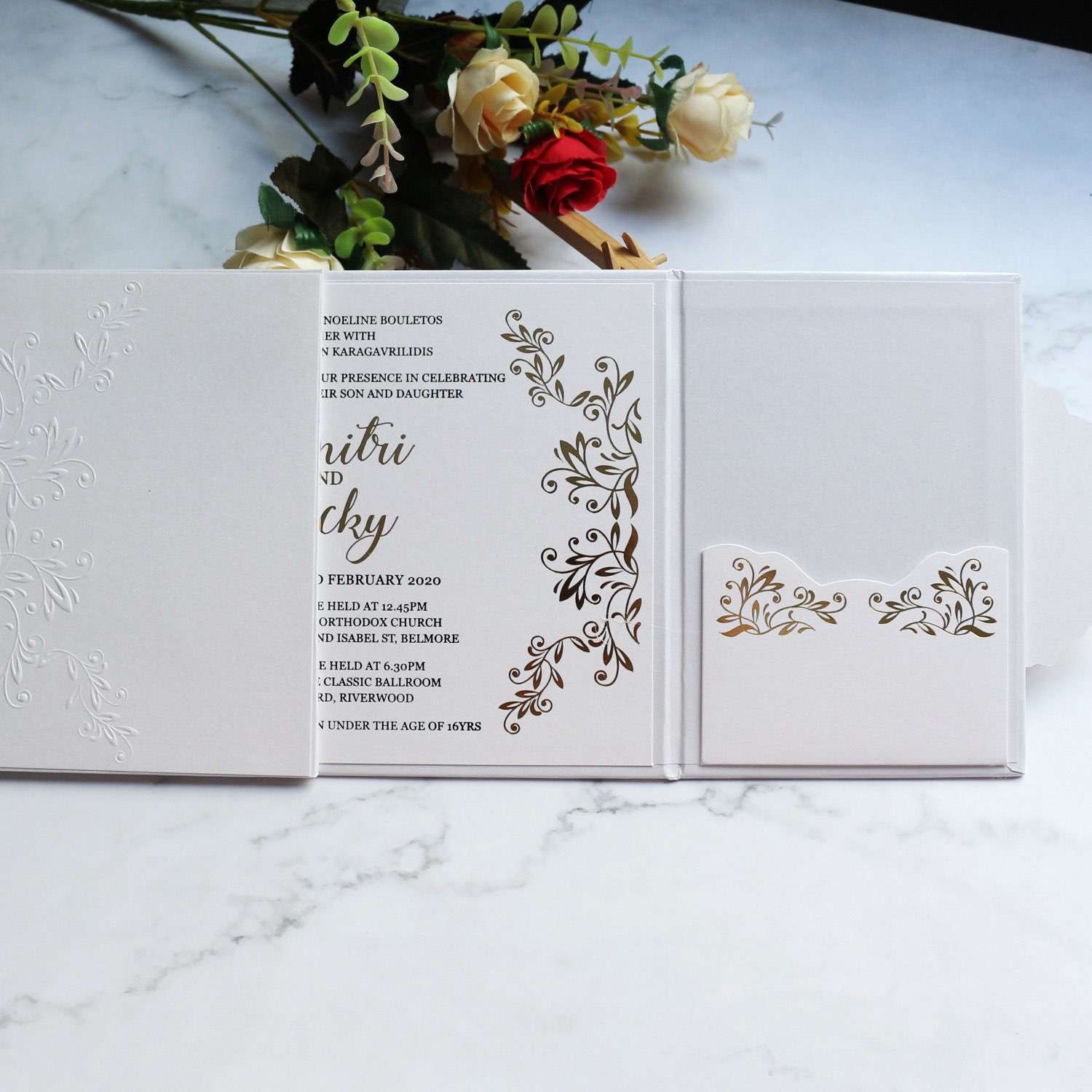 Embossing Invitation Card Beautiful Invitation Card With Hard Cover Customized